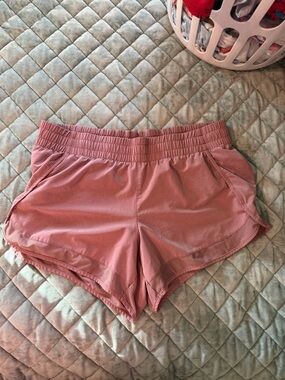 Athleta Dusty Rose Elastic-Waist Athletic Shorts